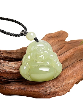 和田玉佛公吊坠男女款湖水绿