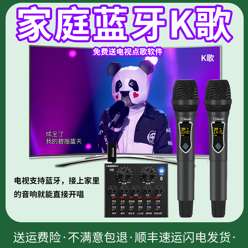Guarda家庭K歌无线一拖二麦克风