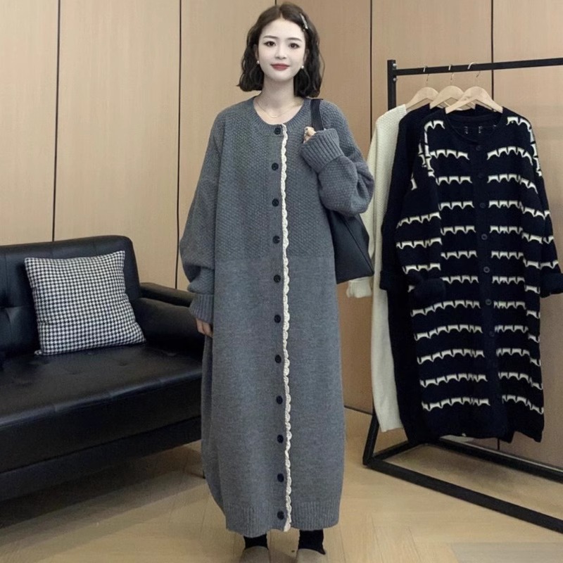 大码时尚简约毛衣长裙