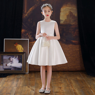 儿童晚礼服女童公主裙小孩花童婚纱少儿模特走秀主持W人演出服秋