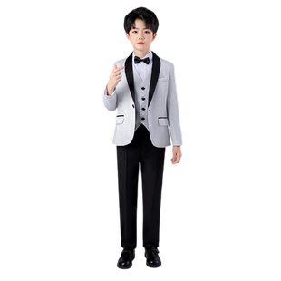 儿童小西服套装男童西装花童礼服韩版中大童男孩外套钢琴演出服夏