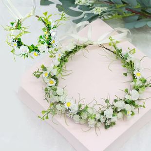 满天星头饰超仙仙女花环头饰森系森女花仙子儿童新娘花冠手腕花