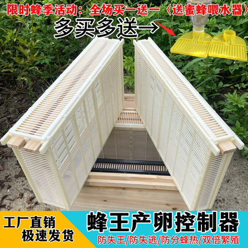 防逃双框隔王板控制器防逃片囚王笼隔王器中蜂土蜂蜂王产卵控制器