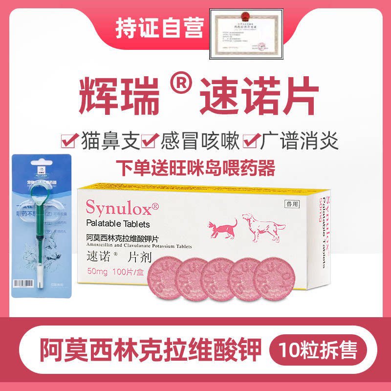 速诺猫狗消炎片狗猫咳嗽流鼻涕