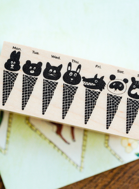 |Yuusei| 原创可爱手账素材冰激凌 山雀 枫木手帐印章