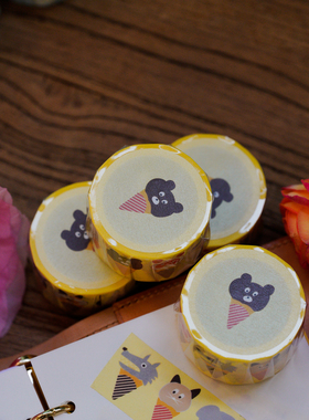 |Yuusei| 原创可爱手帐素材 动物可丽饼 手帐和纸胶带 日本RT承制