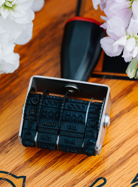 |Yuusei| 原创可爱手账素材 日付滚轮可调节日期印章