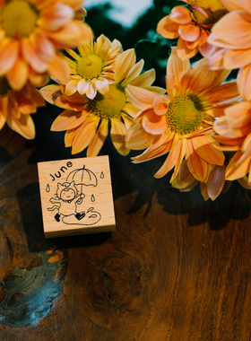 清仓|Yuusei| 原创可爱手账素材 猫咪12月份 榉木手帐印章