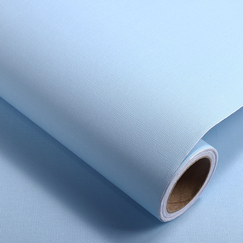 天蓝pvc贴纸ins风浅蓝色幼儿园马卡龙墙面装饰墙纸自粘壁纸即时贴