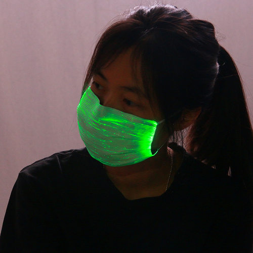发光口罩源头厂家蹦迪发光口罩发光抖音同款口罩夜跑骑行发光