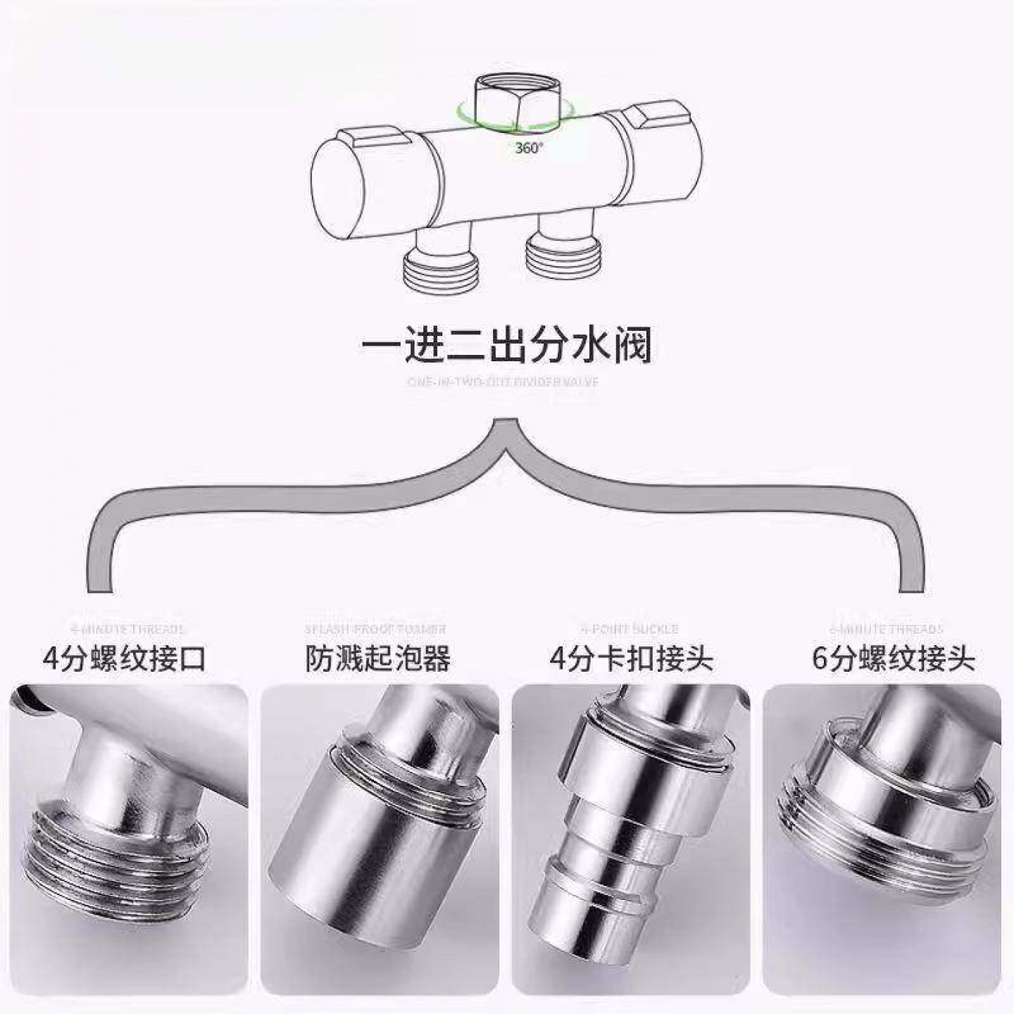 洗衣机水龙头分流神器:免拆活接