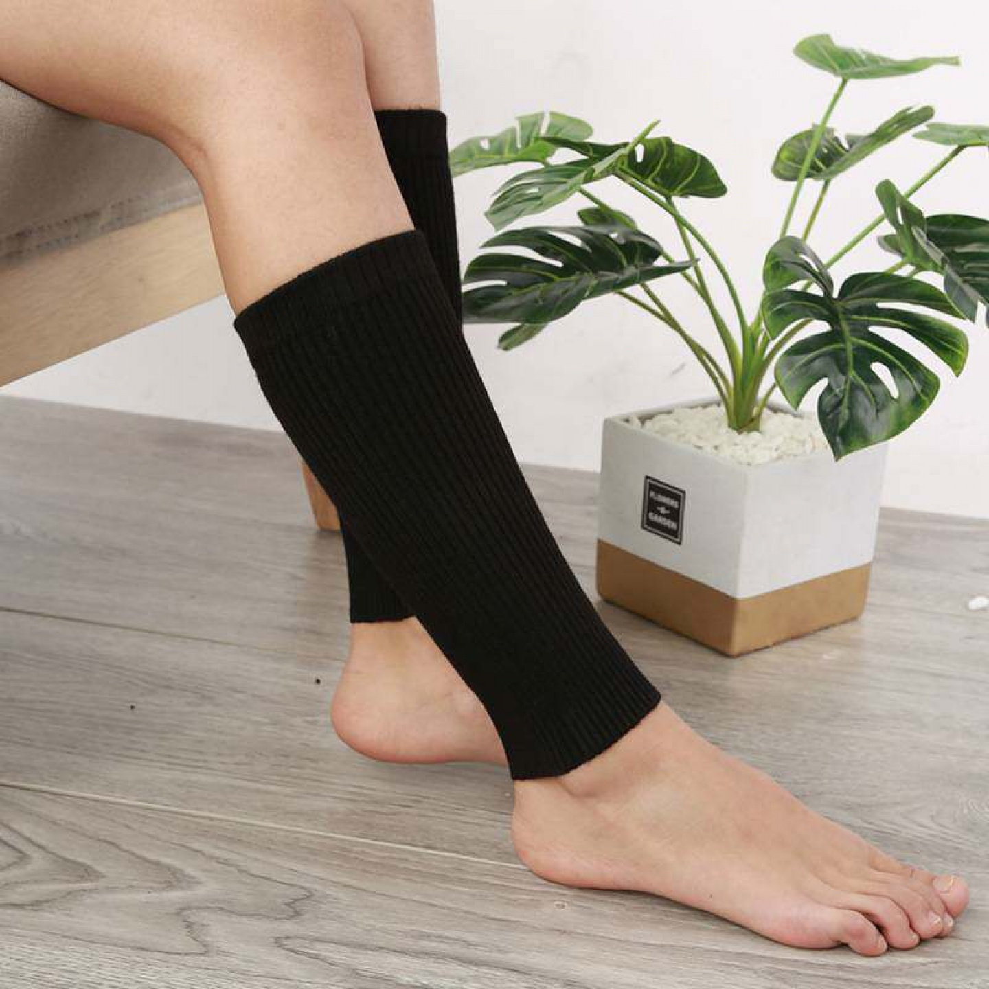 羊绒高弹加厚护腿袜套男女秋冬防寒保暖护脚踝小腿