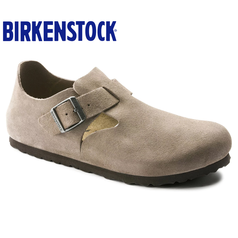 Birkenstock天然涂油牛皮平底情侣中性软木鞋床全包休闲鞋London-封面