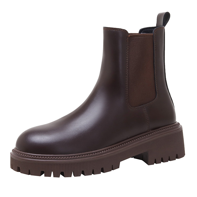 LEATHER PLATFORM MARTIN BOOTS WOMENS UK FALL WINTER 2023 NEW CHELSEA BOOTS BOOTS VELVET BOOTS