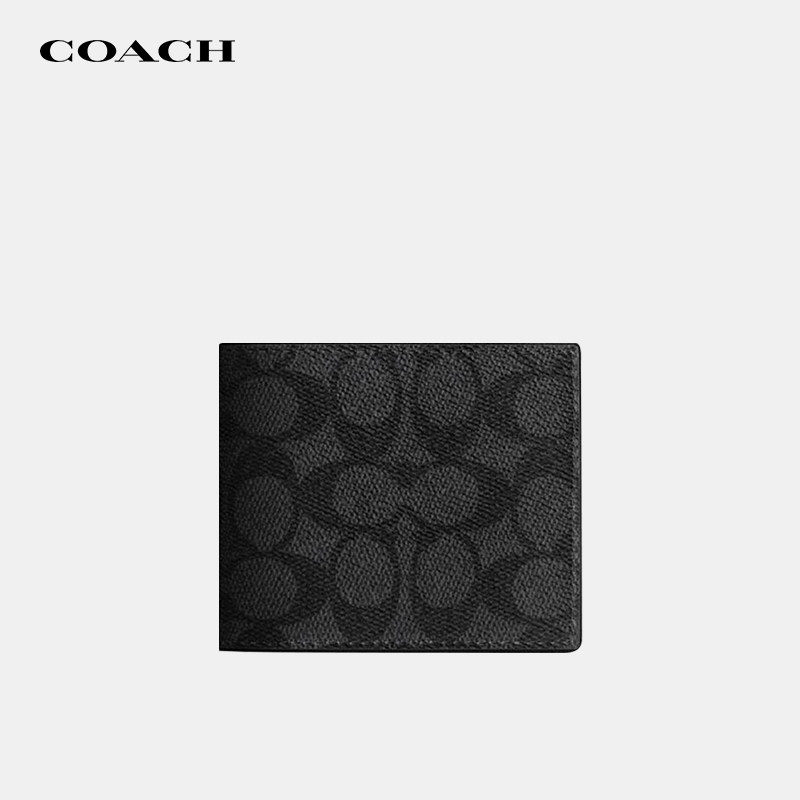 【国内正品】COACH/蔻驰钱包折叠钱夹卡包证件男包礼盒送男友礼物