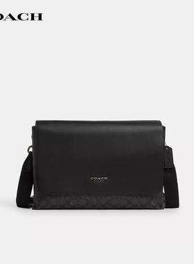 【国内现货】COACH/蔻驰Caleb男士邮差包老花通勤单肩斜挎电脑包