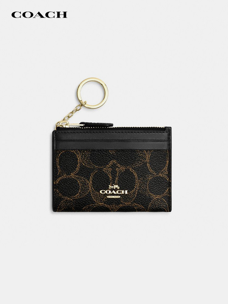 Coach üslubunda kişi və qadın üçün zip kart qabı və mini pul kisəsi