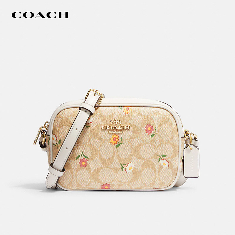 【官方授权】COACH/蔻驰Jamie经典老花相机包花卉印花单肩斜挎包