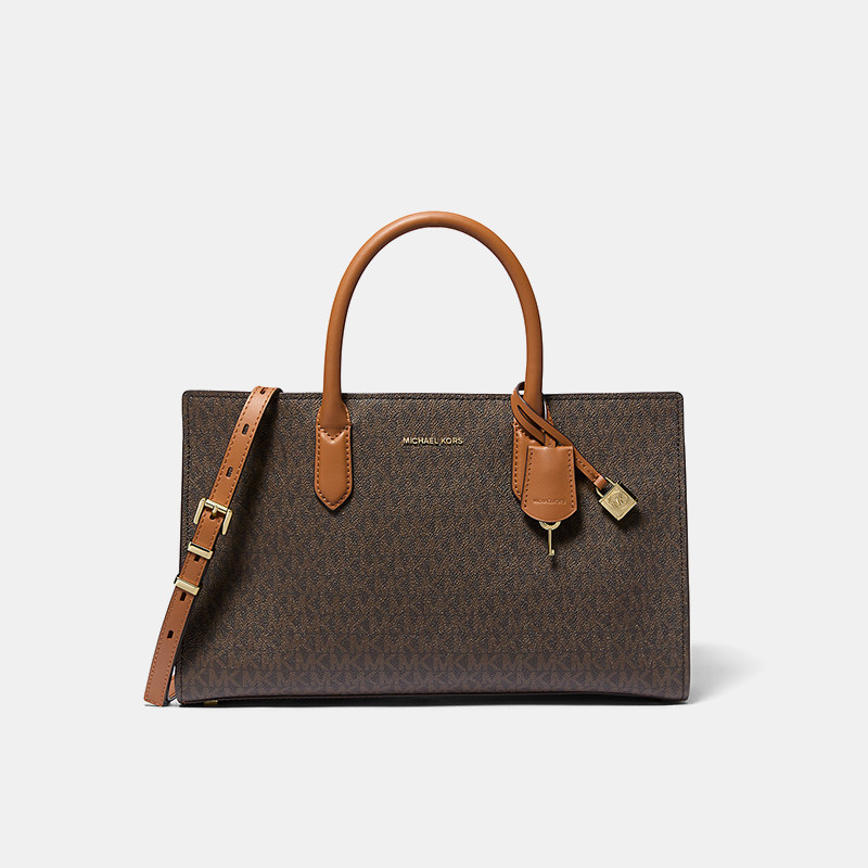 MK经典老花托特包大容量单肩包女