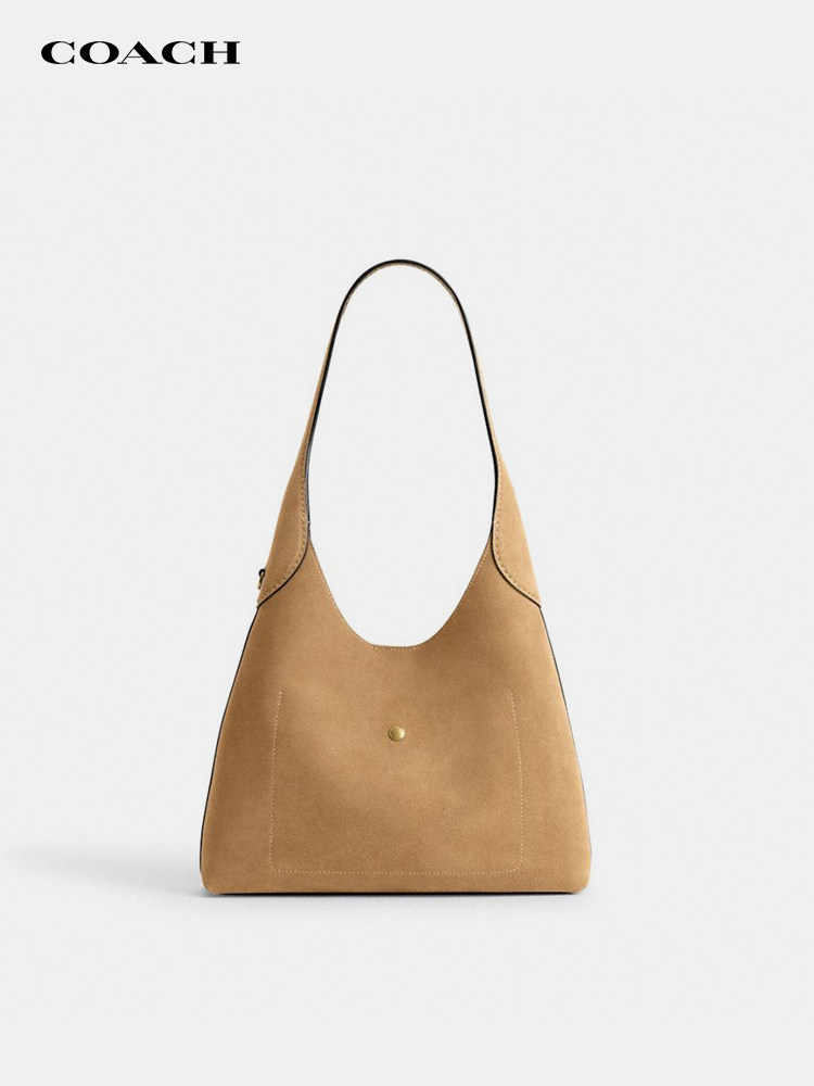 [Authenticity Guarantee] COACH Women's Tote Shopping Bag Brooklyn Suede Underarm Shoulder Bag