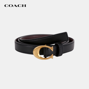 【官方授权】COACH/蔻驰女士腰带牛皮时尚百搭经典C扣皮带送女友