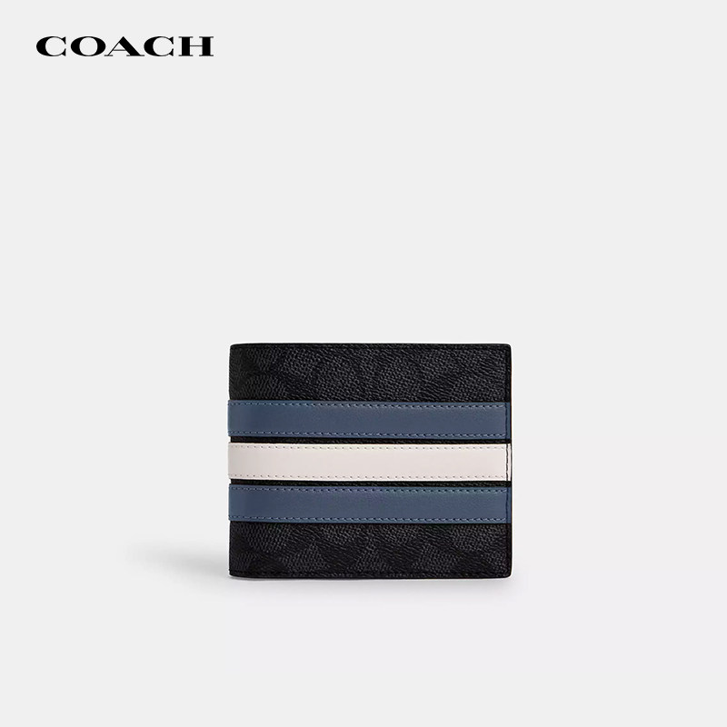 【国内正品】COACH/蔻驰钱包折叠钱夹卡包证件男包礼盒送男友礼物