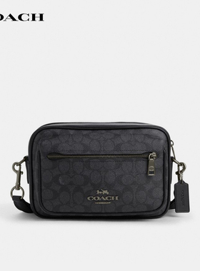 【国内现货】COACH/蔻驰Elias男款邮差包老花经典单肩斜挎小方包
