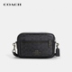 情人节礼物 单肩斜挎小方包 邮差包老花经典 COACH 蔻驰Elias男款