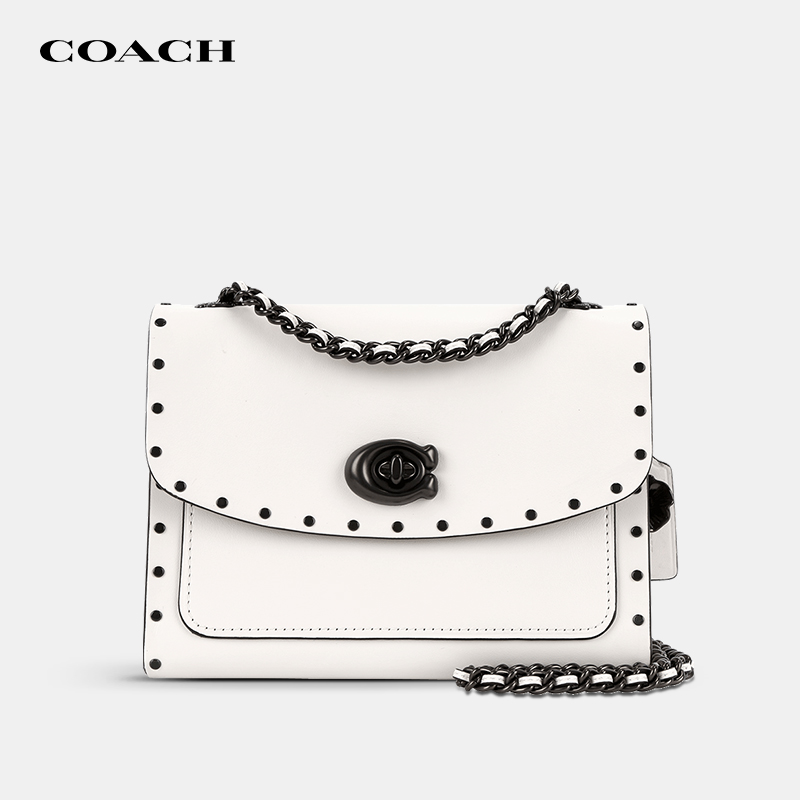 【官方授权】COACH/蔻驰专柜款PARKER单肩包铆钉链条斜挎包293