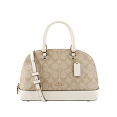 蔻驰经典 情人节礼物 COACH C纹复古小号贝壳包单肩手提斜挎包女