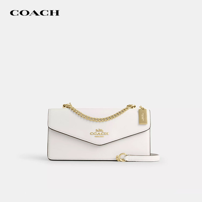 【国内正品】COACH/蔻驰女士信封包Klare链条包牛皮革单肩斜挎包