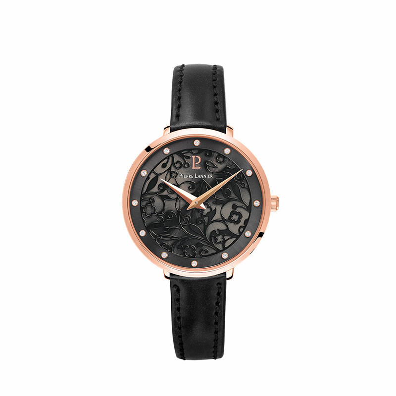 pierre lannier/连尼亚EOLIA系列法国正品纯黑皮带女款039L933