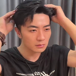 假发男士短发三七分头顶隐形补发片自然蓬松全真发轻薄男士假发片