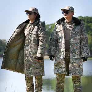 冬季俄罗斯迷彩军棉大衣中长款东北加厚保暖防寒棉服劳保冷库棉袄