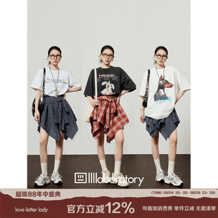 周里物「简束流格」夏季百搭单品格子半裙女2025学院风格纹半身裙