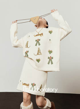 「周里物出品」白色套装女2026春季新款宽松上衣/修身短裙两件套