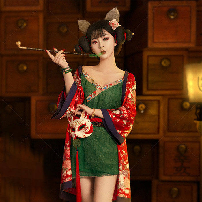 白蛇缘起cos服狐狸狐妖小狐狸精宝青坊主万圣节cosplay服装女