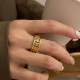 Ayv 高级感复古金色凯旋门戒指女CELI轻奢小众大理石纹开口戒