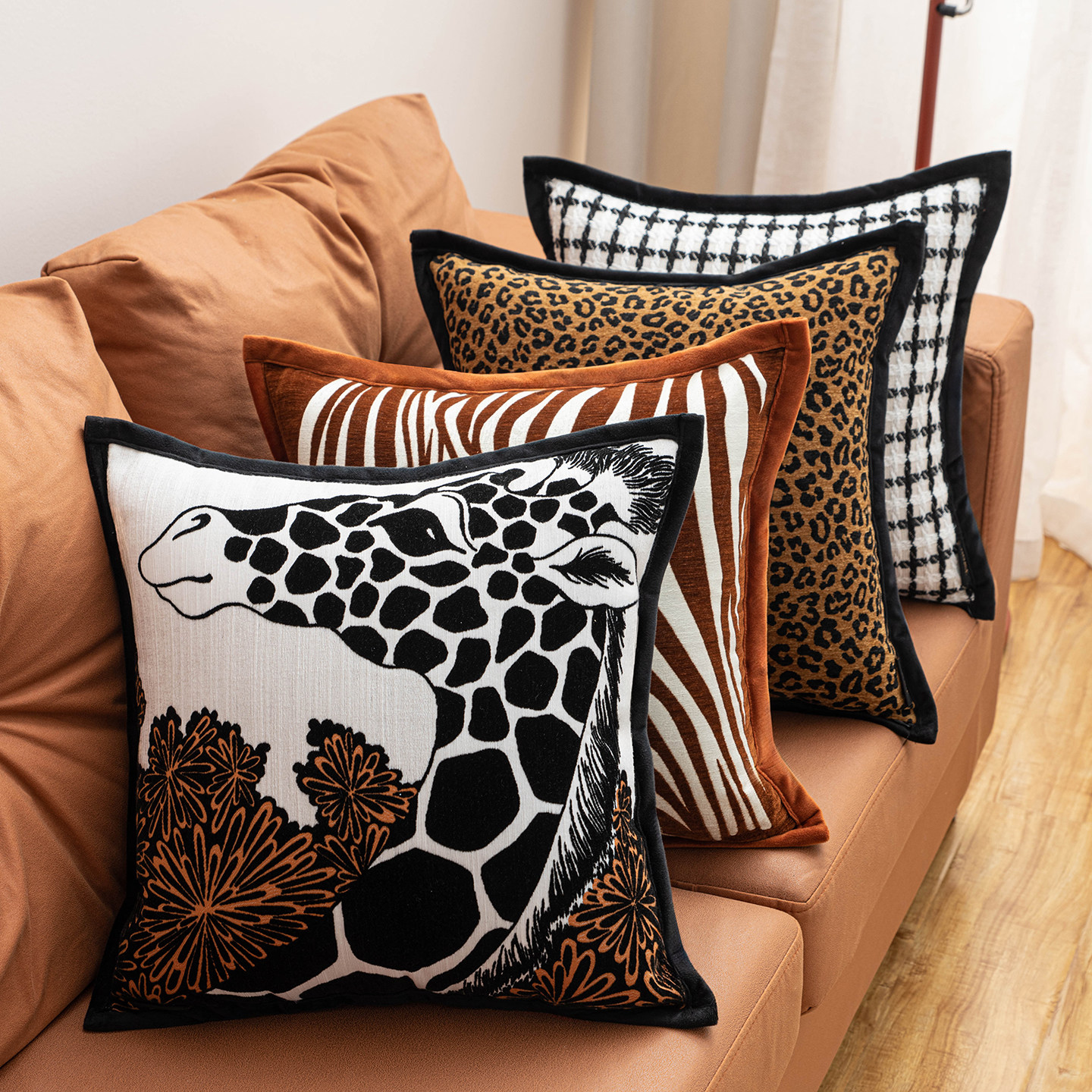 中古风复古豹子提花抱枕靠枕靠背沙发抱枕套大尺寸腰枕民宿腰靠垫,居家布艺,靠垫/抱枕,淘宝优惠券,粉丝福利购,淘宝优惠卷