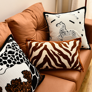 艺术几何高级感抱枕沙发大尺寸靠垫靠背垫床头靠枕套客厅大靠背枕