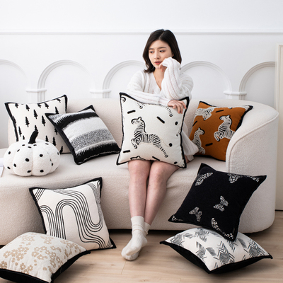 简约风几何线条艺术抱枕客厅沙发靠枕抱枕套不含芯靠垫套抽象飘窗