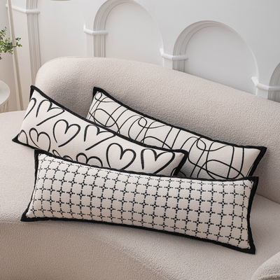 长条靠背垫沙发抱枕客厅靠垫靠枕套长方形不含芯护腰枕睡觉枕头套