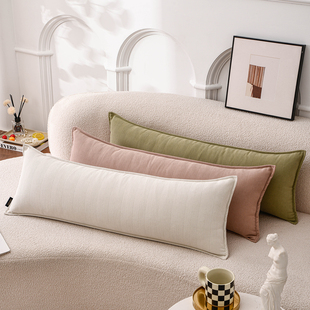 雪尼尔长条抱枕沙发客厅护腰枕腰靠靠枕长方形靠垫靠背枕头枕腰垫
