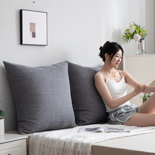 抱枕沙发大号靠垫床上超大靠背垫卧室床头客厅靠枕垫阳台飘窗纯色