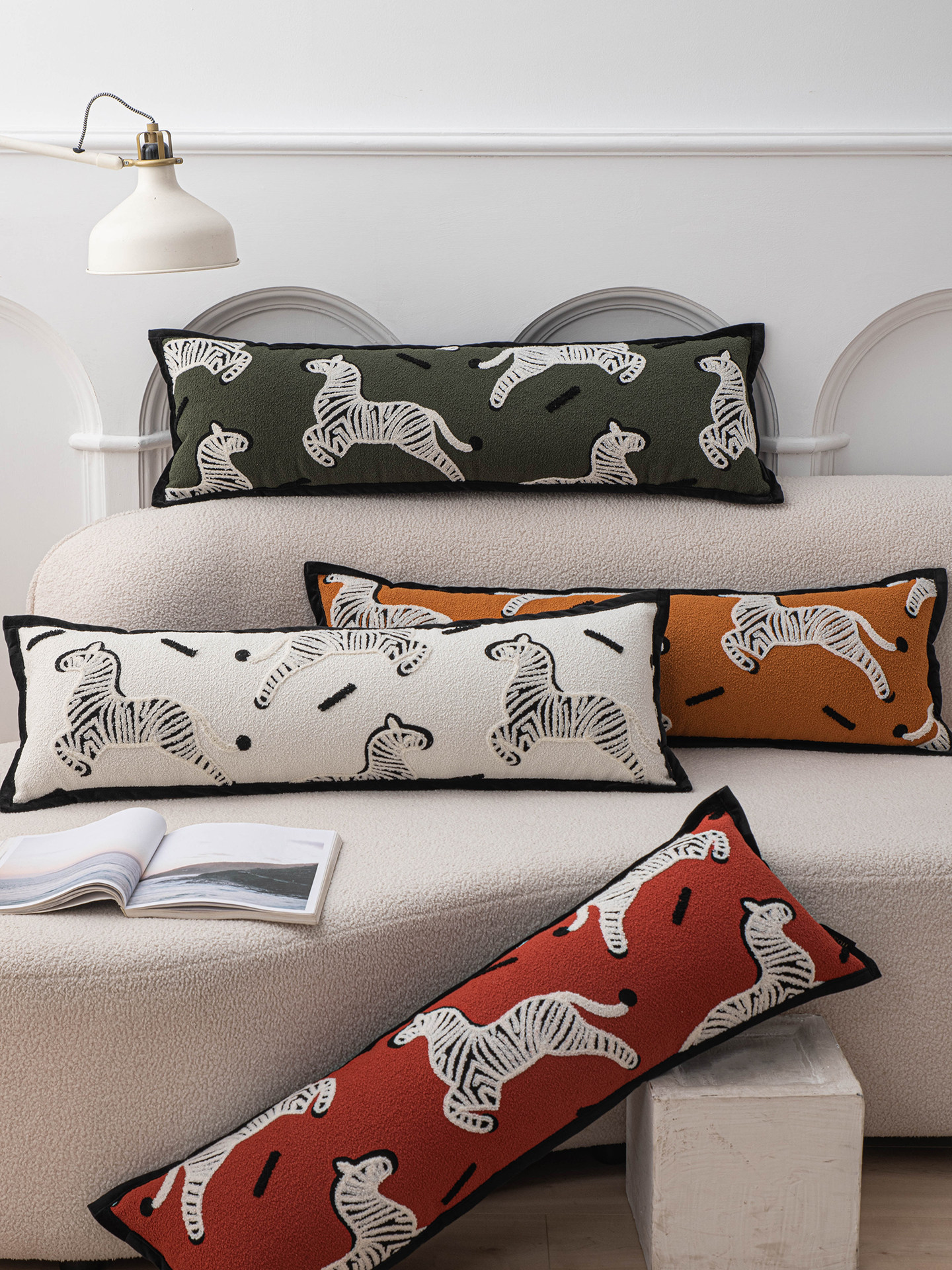 抱枕腰靠长条沙发客厅腰枕靠枕套长方形床头床上靠垫大号靠背垫罩