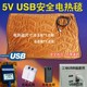 5VUSB电热毯充电宝加热床垫取暖器五伏电褥子学生工地宿舍36V调温