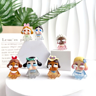 哭娃萌粒Crybaby盲盒潮玩玩具创意diy公仔车载摆件礼物手办手机链