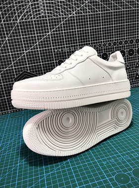 头层牛皮小白鞋春季百搭休闲男鞋欧美青年潮鞋内增高厚底真皮板鞋