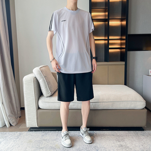 短袖篮球服套装男生夏季有袖子队服定制青少年足球服速干透气球衣