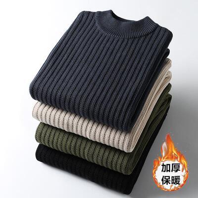 半高领针织打底纯棉线衣中领毛衣